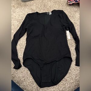 NWT soma body suit ribbed black built on bra